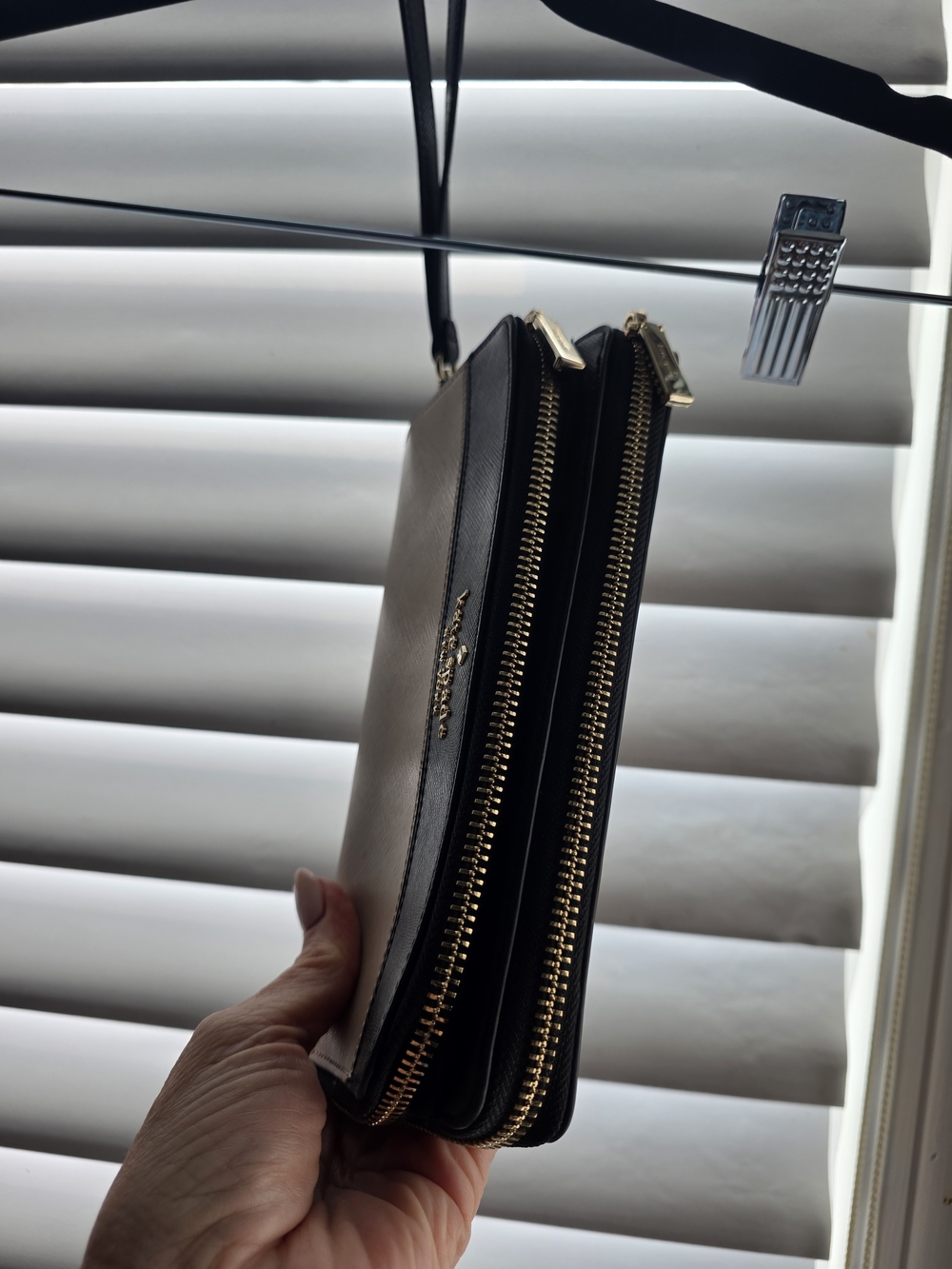 Kate spade Two-Tone Taupe & Black Zip-Around Wallet - Picture 7 of 7